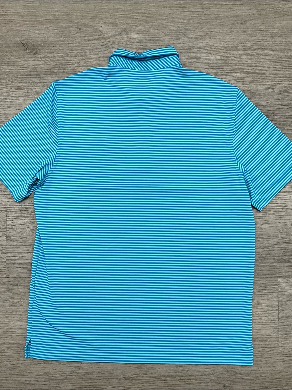 Vineyard Vines Teal Golf Striped Performance Polo Size Large - Picture 4 of 7